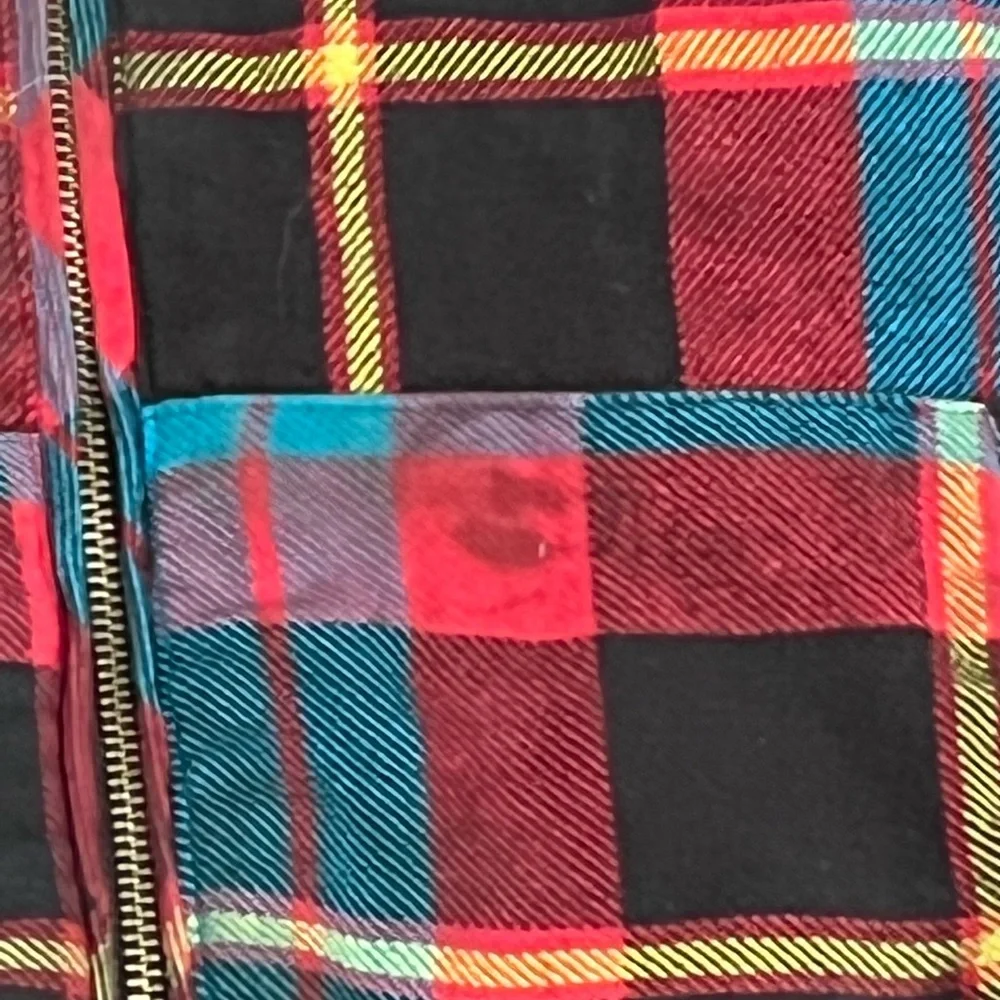 Quicksilver Men L Colorful Plaid Full Zip Quilted Polyester Filled Jacket - Picture 5 of 9